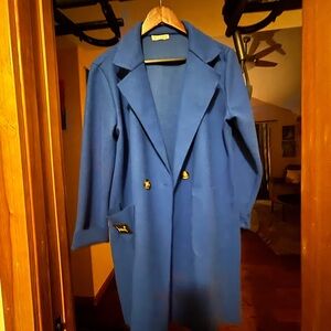 Serra Royal Blue Coat with Gold Accent